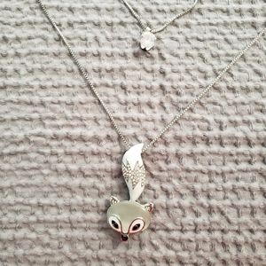 Betsey Johnson Fox Double Necklace